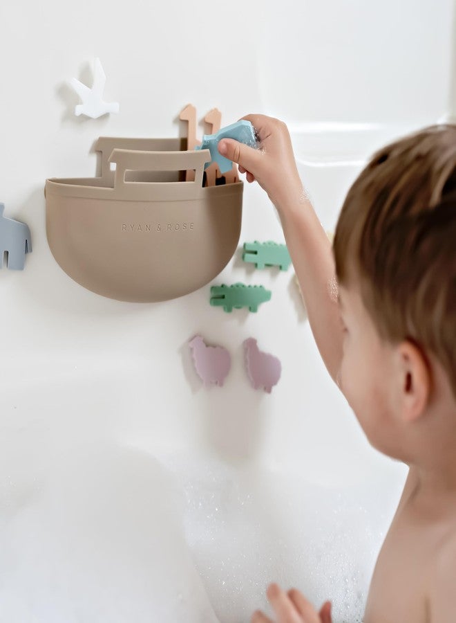 Ryan & Rose Noah's Ark Suction Toys - 1 Ark, 14 Animals (7 Pairs) - Toddler Bath Toys, Baptism Gifts for Boys, Mold Free No Hole Silicone - Image 3